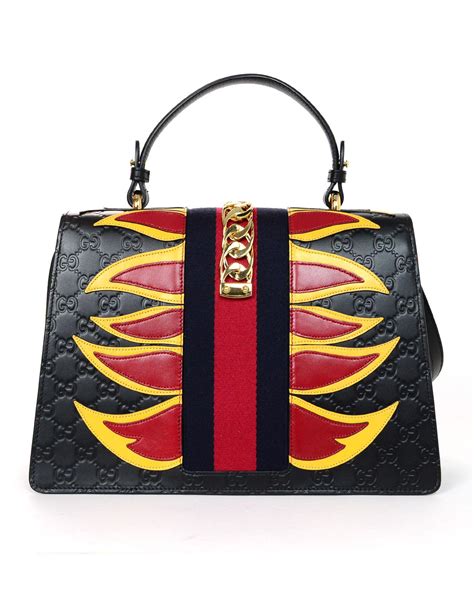 gucci sylvie flames|Gucci Sylvie Bag With Flames .